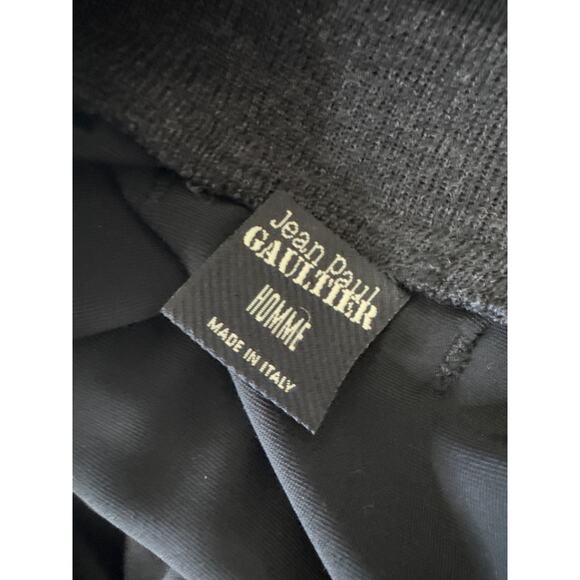 JEAN PAUL GAULTIER Homme Rayon Silk Blend Velvet Jacket Black - Picture 3 of 11